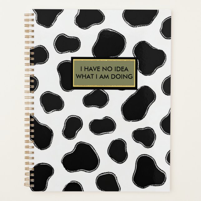 Drôle Vache Imprimante Bureau Essentials-Boss Babe (Devant)