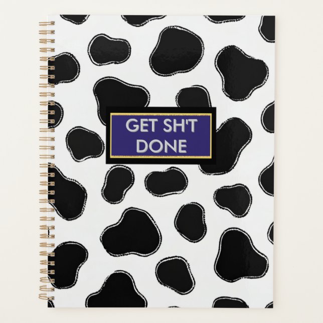 Drôle Vache Imprimante Bureau Essentials-Boss Babe (Devant)