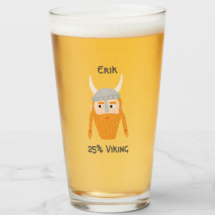 Drôle Viking DNA Personnalisé Verre de bière