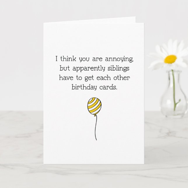 Drôle, vous êtes une carte d'anniversaire d'un frè (Petite plante)