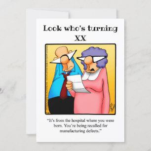 Drôle XXe anniversaire Invitations de fête