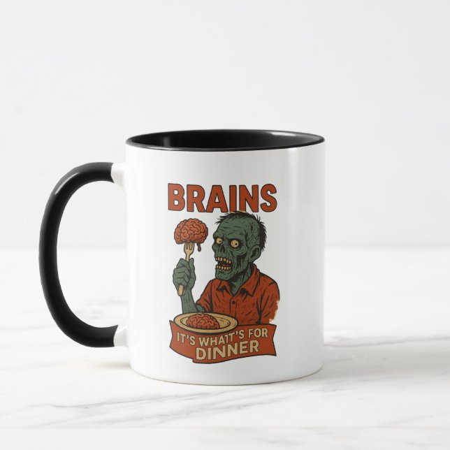 Drôle Zombie Halloween Mug (Gauche)
