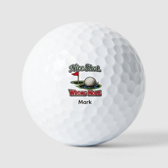 Drôles de citations de golf Balle de golf  (Recto)