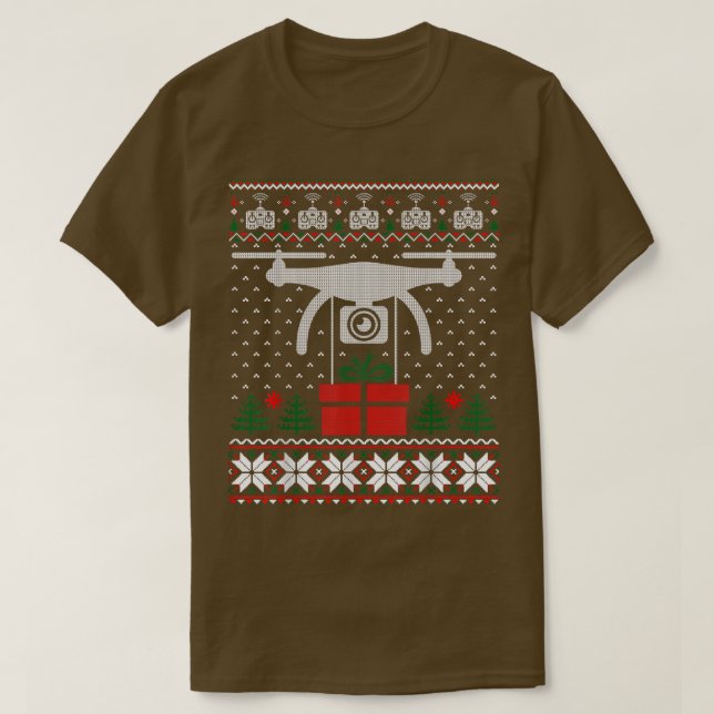 Drone Vilain Sweat de Noël Vidéographie Photograph (Design devant)