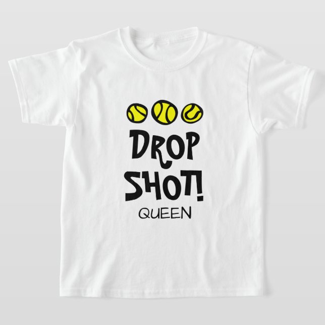 Drop Shot Queen Funny T-shirt de tennis pour enfan (Poser)