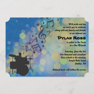DROUMMER BOY Bar Mitzvah Invitation