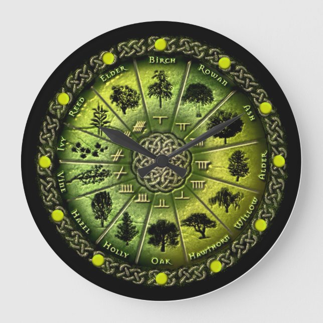 Druid Tree Calendar & Ogham horloge ou montre (Recto)