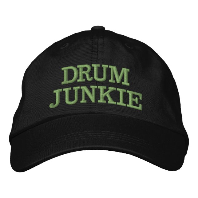 DRUM JUNKIE Drummer Casquette Drummer Rock Music B (Devant)