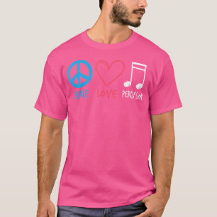 Drumline Tshirt Marching Band Chemise Peace Love P