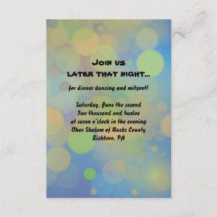 Drummer boy Bar Mitzvah Réception Carte