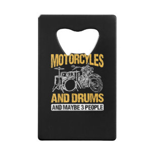 Drummer Drumming J'Aime Les Motos Et Les Drums