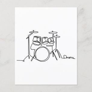 Drummer Music Design Drums One-Line