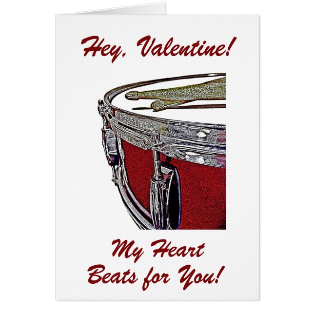 Drummer Valentine Card Snare Dram Valentine (Devant)