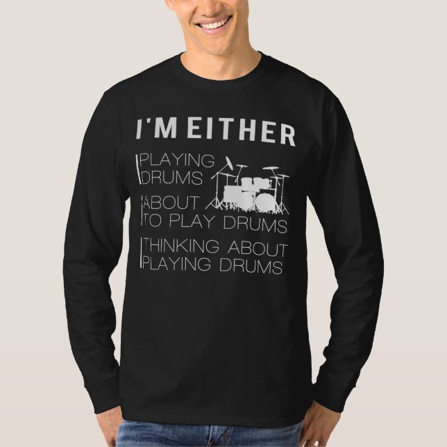 Drumming et Drumming : Drummer T-Shirt amusant (Devant)