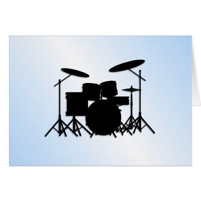 Drums Musique Design bleu (Devant horizontal)