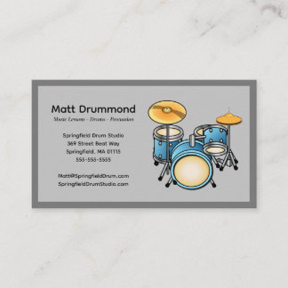 Drums Musique Enseignant Carte de visite | Ensembl