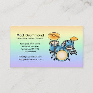 Drums Musique Enseignant Carte de visite | Ensembl