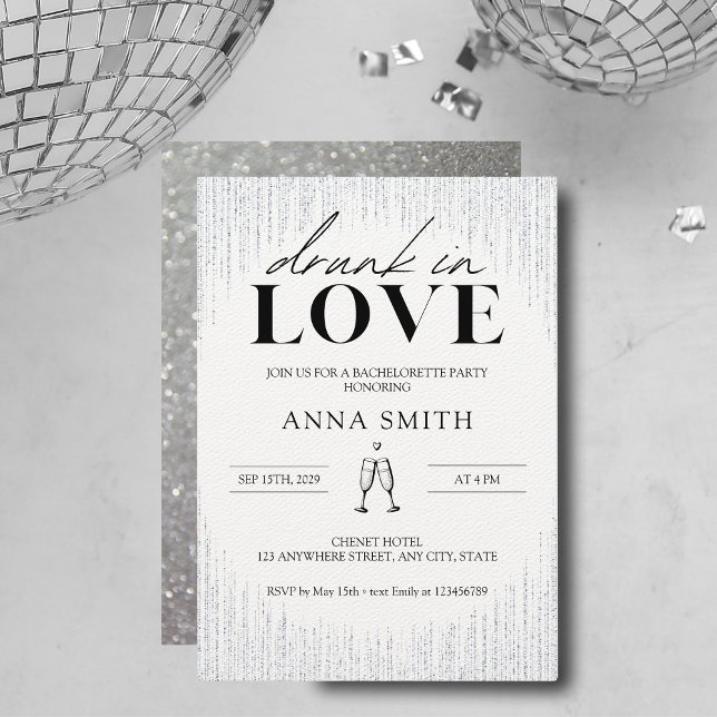 Drunin in Love Bachelorette Party Invitation (Créateur téléchargé)