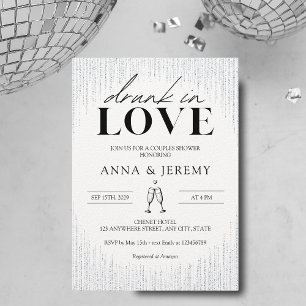 Drunin in Love Couples Wedding shower Invitation