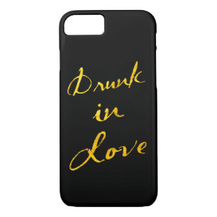 Drunk in Love iPhone 7 Coque - or & noir