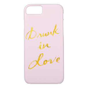 Drunk in Love iPhone 7 Coque - rose & or