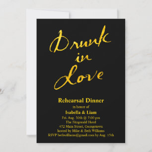 Drunk in Love Rehearsal Diner Invitation