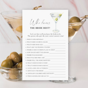 Dry Martini Qui connaît le mieux la mariée