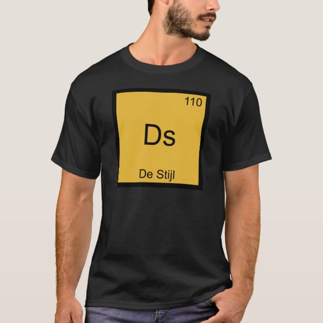 Ds - De Stijl T-shirt drôle de symbole d'élément d (Devant)