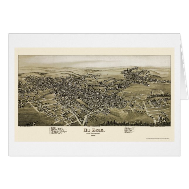 Du Bois, carte panoramique de PA - 1895 (Devant horizontal)