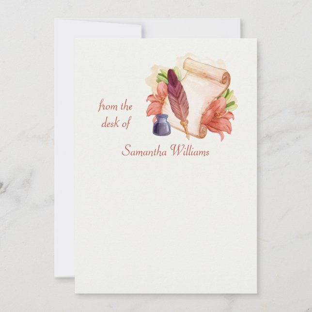 Du bureau de la papeterie personnalisée (Devant)