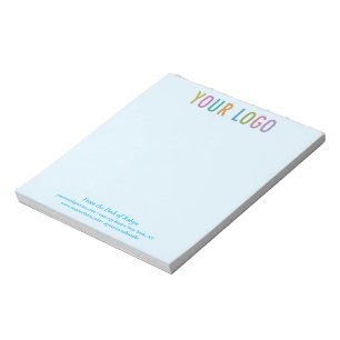Du bureau de Nom Bloc-notes avec logo bleu bébé