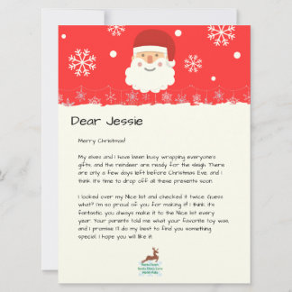 Du bureau de Père Noël|Custom Christmas Letter