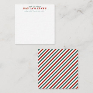 Du bureau de Père Noël Elves Mini carte de note