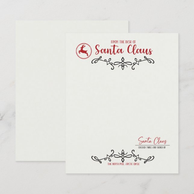 Du bureau du Père Noël (Devant / Derrière)