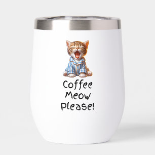 Du Café, S'Il Vous Plaît ! Cute Kitten Yawning Mug