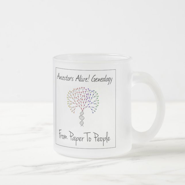 Du Papier Aux Gens Logo Mug En Verre (Droit)