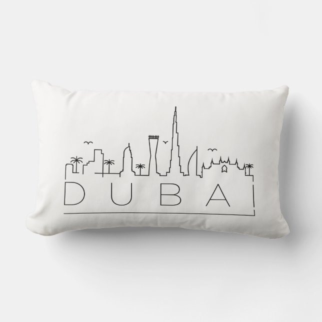 Dubaï, Coussin Skyline des Émirats Arabes Unis (Recto)