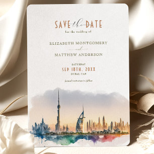 Dubaï EAU Sauvegarder la date Invitation de destin