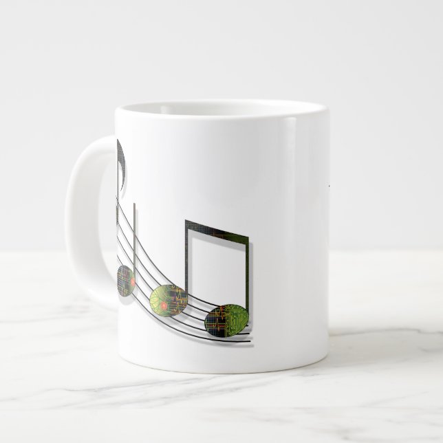 Dubstep Notes Spécialité Mug (Devant gauche)