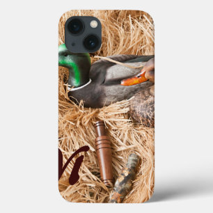 Duck Call Mallard Drake Chasse Monogramme Coque ip
