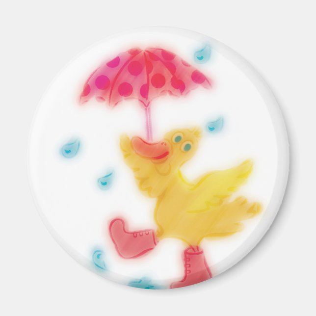 Duck Dancing in the Rain Magnet (Devant)