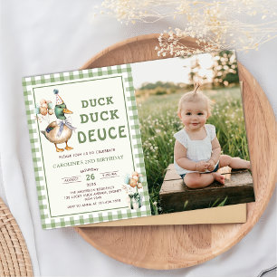 Duck Duck Deuce Balloon Invitation du 2e anniversa