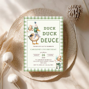 Duck Duck Deuce Balloon Invitation du 2e anniversa