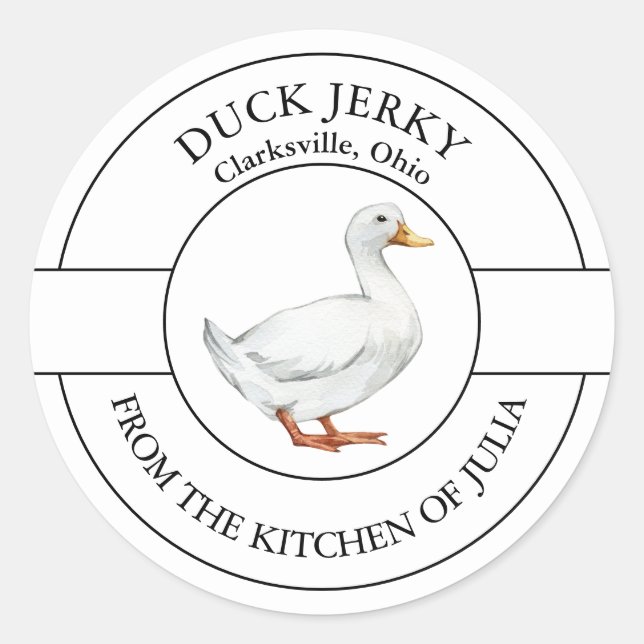 Duck Jerky Étiquette (Devant)