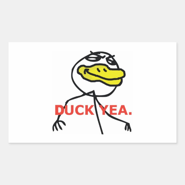 Duck Yea - Stickers Rectangle (Devant)