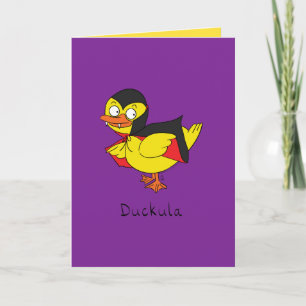 Duckula Funny Halloween Dracula Duck Carte de voeu