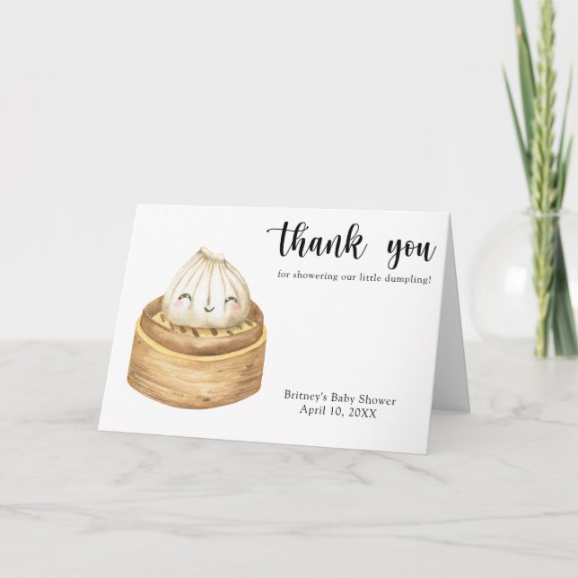 Dumpling aquarelle - merci pour la baby shower (Devant)