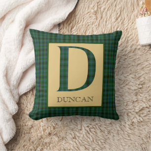 Duncan Tartan Monogramme D Oreiller