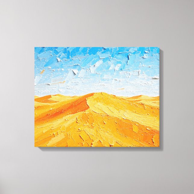 Dunes de sable doré sur toile enveloppée Premium S (Recto)