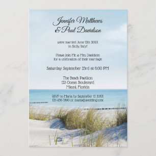 Dunes et Beach Post Mariage Fête Invitation